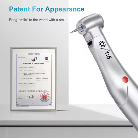AI DENTAL Smile Series S1-5L Handpiece/Set 1:5 Increasing Optic Fiber Dental Red Ring Contra Angle H