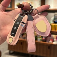 Porsche Key Shell เข้ากันได้กับ Macan Panamera Taycan 911 Cayenne 718 อุปกรณ์เสริมการปรับเปลี่ยนฝาคร