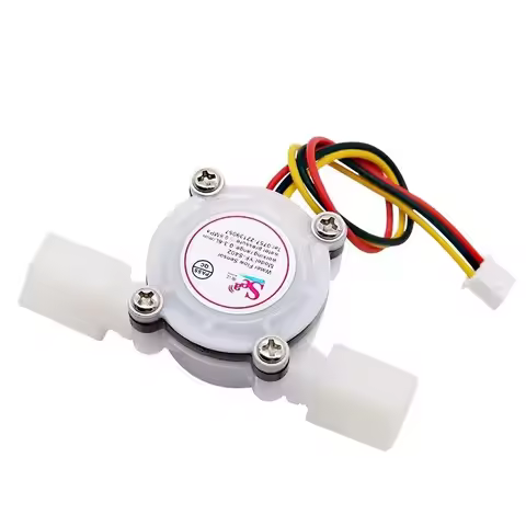 1 Pcs G1/4 Hall Effect Liquid Water Flow Sensor Switch Flowmeter Counter DC5V 0.3-6L/min White YF-S4