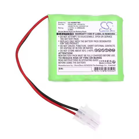 Ni-MH Medical Battery for OMRON,4.8v,2000mAh,HEM-907XL,IntelliSense,HEM-907 Professional Blood Press