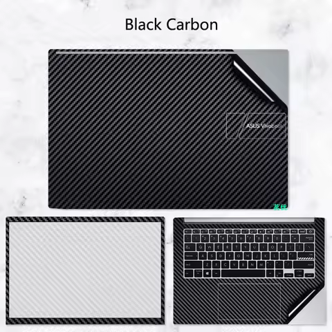 KH Carbon fiber Vinyl Laptop Sticker Skin Decals Protector Cover for 2021 ASUS Vivobook Pro 15 OLED 