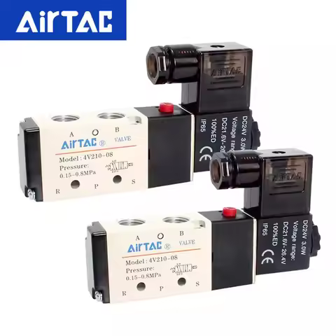 AirTAC 4V110-06 4V210-08 4V310-10 4V410-15 Pneumatic Electric Solenoid Valve Direction Control Solen