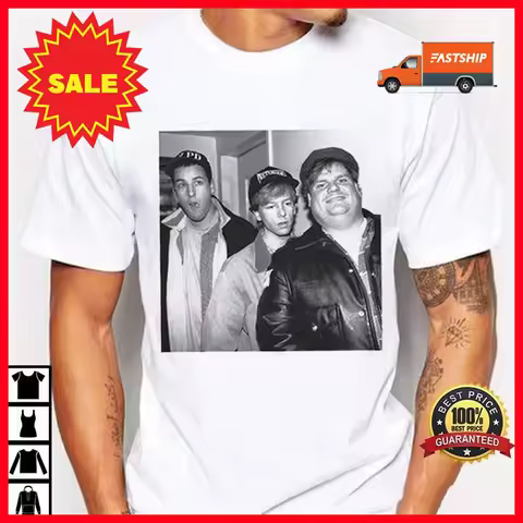 Adam Sandler Chris Farley David Spade White T-Shirt S-5XL