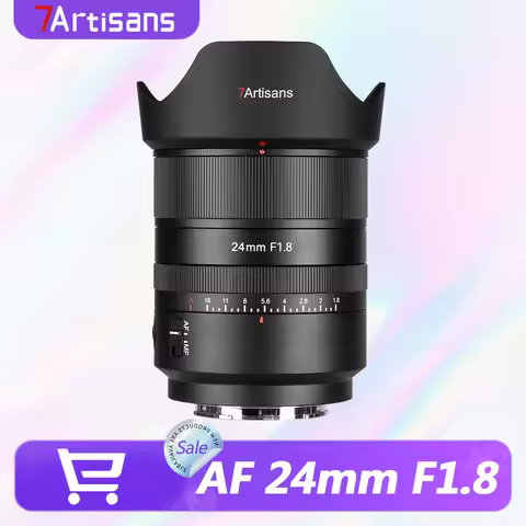 7artisans AF 24mm F1.8 Large Aperture Full Frame Prime Camera Lens for Portrait Photography with Son