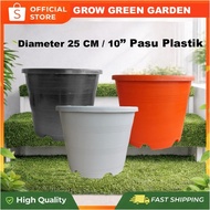 [GFE] DIAMETER 25CM PASU PLASTIC [10'' flower pot]/ VEGETABLE POT Pasu Bunga Flower Pot /PASU BESAR
