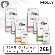 Molly Cat Food | Kitten Chicken, (Adult) Chicken, Shrimp &amp; Salmon, Salmon, Chicken &amp; Anchovy(2KG)