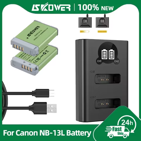 1010mAh NB-13L Battery for Canon PowerShot G1X Mark III G5X Mark II G7X G9X SX620 SX720 SX730 SX740H