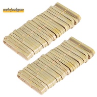 50Pcs Tongs Disposable Cooking Utensils Mini Bamboo Tongs Natural Toast Tongs for Cooking