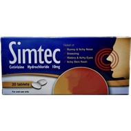 Simtec tablets 10mg Tablets 10s X 2 - Cetrizine