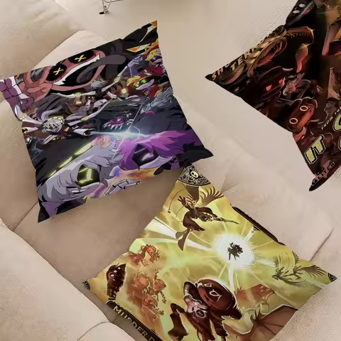 Horror Animation M-Murder D-Drones Pillow Covers Cartoon Sofa Decorative Double-sided Printing Short