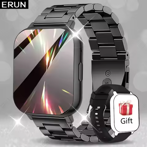 ERUN Men's Smart Watch, Sports Watch, High-Definition Display, Wireless Calling, Message Notificatio