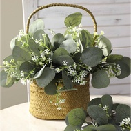 High Quality Eucalyptus Artificial Ugali Milano Leaf Fake Flower Wedding Flowers Home Decor