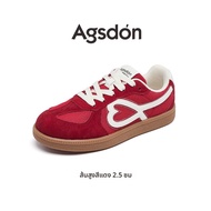 รองเท้าสตรี Ballet Agan หุ้มส้น สีแดง พื้นนุ่ม