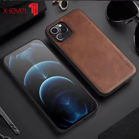 Funda For iPhone 14 Pro Max Case Luxury Vintage Leather + TPU Protective Back Cover for iPhone 14 Pr