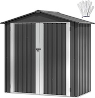 DWVO 6x4ft Outdoor Storage Shed, Weatherproof Tool Shed w/Locking Entry & Ventilation for Grass Cutt
