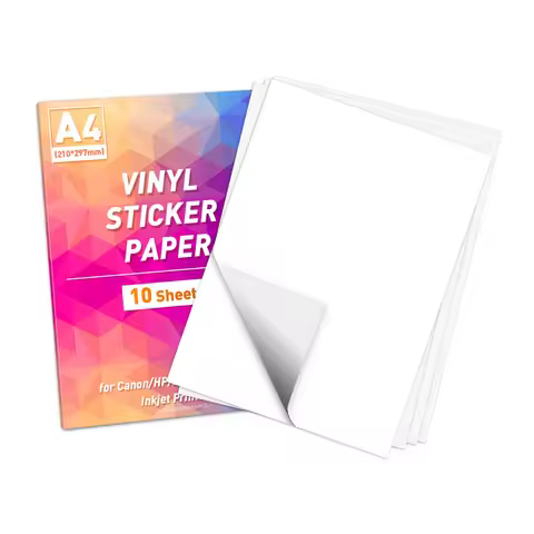 Self Adheisve Photo Paper Printable A4 Paper Sheet for Inkjet Printer Vinyl Sticker Paper Decal Wate