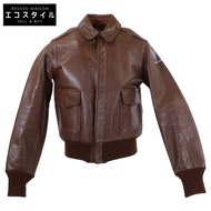 The REAL McCoy's 8824 Vintage McCoy 二戰時期 A-2 型飛行夾克，背面手繪圖案，36 碼 [二手]