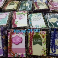 Sejadah Muka Mini Travel + Tasbih Batu/digital with Plastic & Thank You sticker