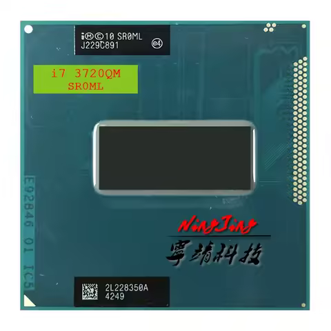 Intel Core i7-3720QM i7 3720QM SR0ML 2.6 GHz Used Quad-Core Eight-Thread CPU 6M 45W Socket G2 / rPGA