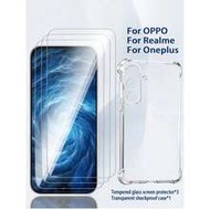 [3 Tempered Glass Screen Protectors + 1 Transparent Drop-Proof Case] ​​This Combo Pack Is Compatible