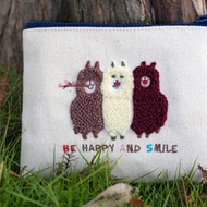 立體刺繡零錢包/萬用包【羊駝】 DND