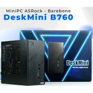 ASRock DeskMini B760W Barebone Mini PC Kit - INC CHASIS, MOBO, POWER, WIFI / Intel LGA1700