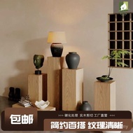 Nordic Style Retro Log Entrance Ornaments Art Base Heightened Solid Wood Stump Stump Wood Stump Squa