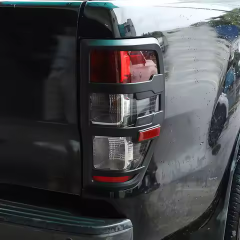 Car Matte Black Taillight Cover For Ford Ranger Raptor T6 T7 PX MK1 MK2 Wildtrak T8 2012-2021 Rear L
