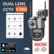 PROMO CCTV V380 PRO Dual Lens 2MP 1296p Outdoor Weatherproof Wired Wifi CCTV Camera 360 Degree CCTV