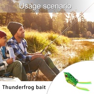 BS* 2Pcs Frogs Lures Soft Tube Baits Simulated Frogs Fishing Lures Reallistic Fishes tail Artificial