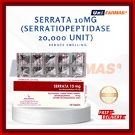 SERRATA SERRATIOPEPTIDASE 10MG 1 STRIP (10 TABLET) -FOR SWELLING/SURUT BENGKAK GUSI/KAKI