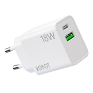 Robot RT-F02 18W Dual Port Quick Charging QC3.0 PD USB C Charger Adapter WHOLESALE-COMPUTER