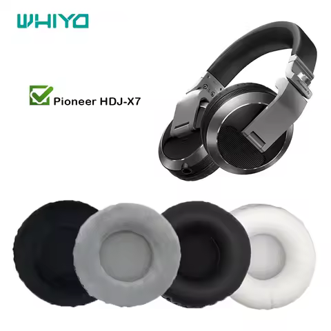 WHIYO 1 Pair of Ear Pads for Pioneer DJ HDJ X5 X7 Headset Earpads Earmuff Cover Cushion Replacement 