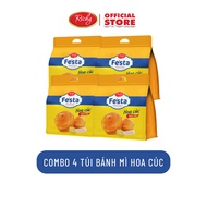 [VỊ MỚI] Combo 4 Bánh mì hoa cúc Bánh mì nam việt quất Bánh mì tươi ngàn lớp Festa Richy- HSD 35 ngà