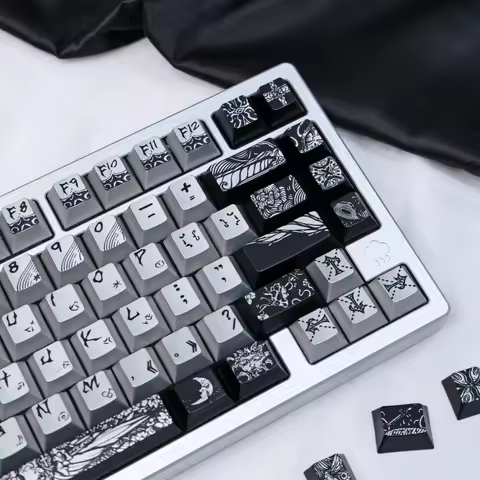 94/95 Keys Mechanical Keyboard Keycap Metallic Paint Matte PBT Hot Sublimation Cherry Height Custom 