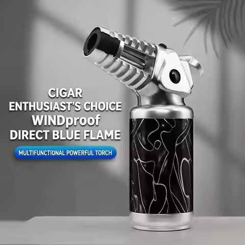 JOBON Strong Flame Gun Lighter Sustainable Flame Ignition Flame Adjustable Cigar Camping Tool