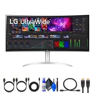 LG UltraWide 40WP95C-W (5120 x 2160) 39.7" 21:9 Curved FreeSync 5K2K HDR IPS Monitor (40WP95C-W) + C