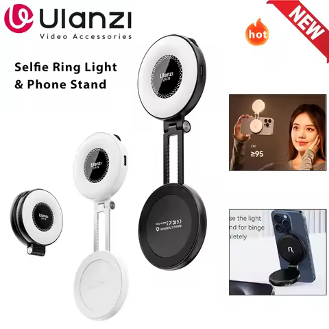 Ulanzi LM19 Mobile Phone Selfie Light Bi-color Pocket LED Magnetic Mini Ring Lamp Photography For iP