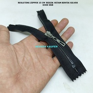 Zipper Zipper 15 cm Type Black Resin Teeth Silver Spots Close-End Code BSB