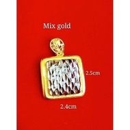 LOKET EMAS BANGKOK 24K KUALITI GREAD-AAA 24K GOLS PLATED PENDANTA. LOKET EMAS SUASA ORIGINAL DENGAN 