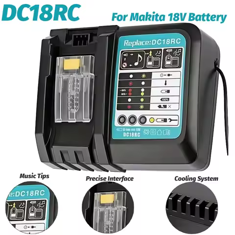 DC18RC Li-ion Battery Charger For Makita 14.4V 18V BL1830 Bl1430 DC18RF BL1815 BL1415 LXT400 BCl180W