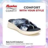 Bata บาจา Comfit รองเท้าเพื่อสุขภาพ แบบหูหนีบ พร้อมเทคโนโลยีคุชชั่น รองรับน้ำหนักเท้า ดีไซน์หรู สำหรับผู้หญิง รุ่น BLOOM2 สีน้ำเงิน 6012001 สีแดง 6015001