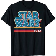Star Wars Super Retro Striped Logo 1977 Graphic T-Shirt - Baju - Kaos - Kaos - Kaos - Adult T-Shirt 