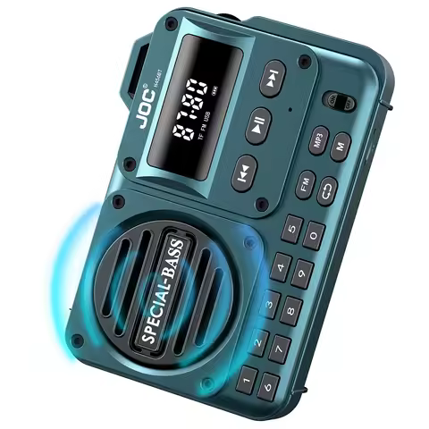 Portable Digital FM Radio with LED Display Digital Radio Recorder BT 5.4 Radio Speaker for Home Trav