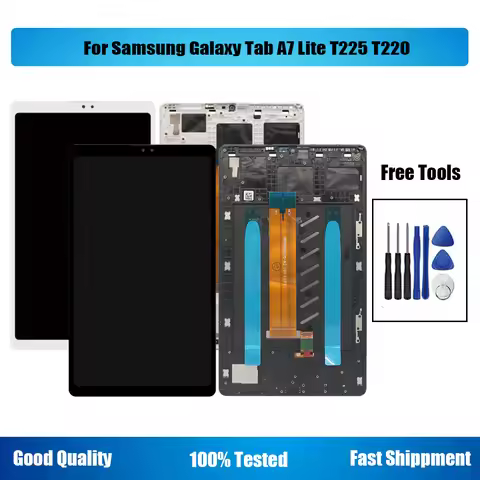 For Samsung Galaxy Tab A7 Lite SM-T220(Wifi) SM-T225(LET) 8.7inch LCD Screen Display Digitizer Assem