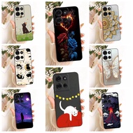 Cover Moto G75 5G Case XT2437-2 Silicone Cute Cat Fashion Butterfly Funny Painted Casing Motorola G7