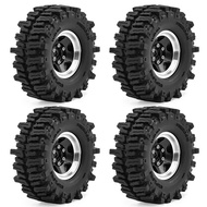 4PCS 1.3" Wheels Hubs Tires Kit for 1/18TRX4M SCX24 FMS Ascent-18 Upgrade Parts