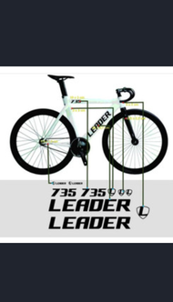 Cutting stiker sepeda fixie Leader 1 set