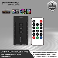 Tecware Orbis Hub (Single) - 10 port ARGB + PWM SYNC + Remote for Tecware Orbis series fans and led strip