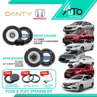 [Premium Speaker Bundle] Honda x Danty car Speaker DT-1600HE DT-6000C Plug & Play Speaker Kereta Cit